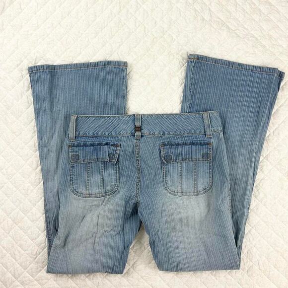 Glo Y2k Flared Jeans Light Wash Ribbed - Picture 5 of 7